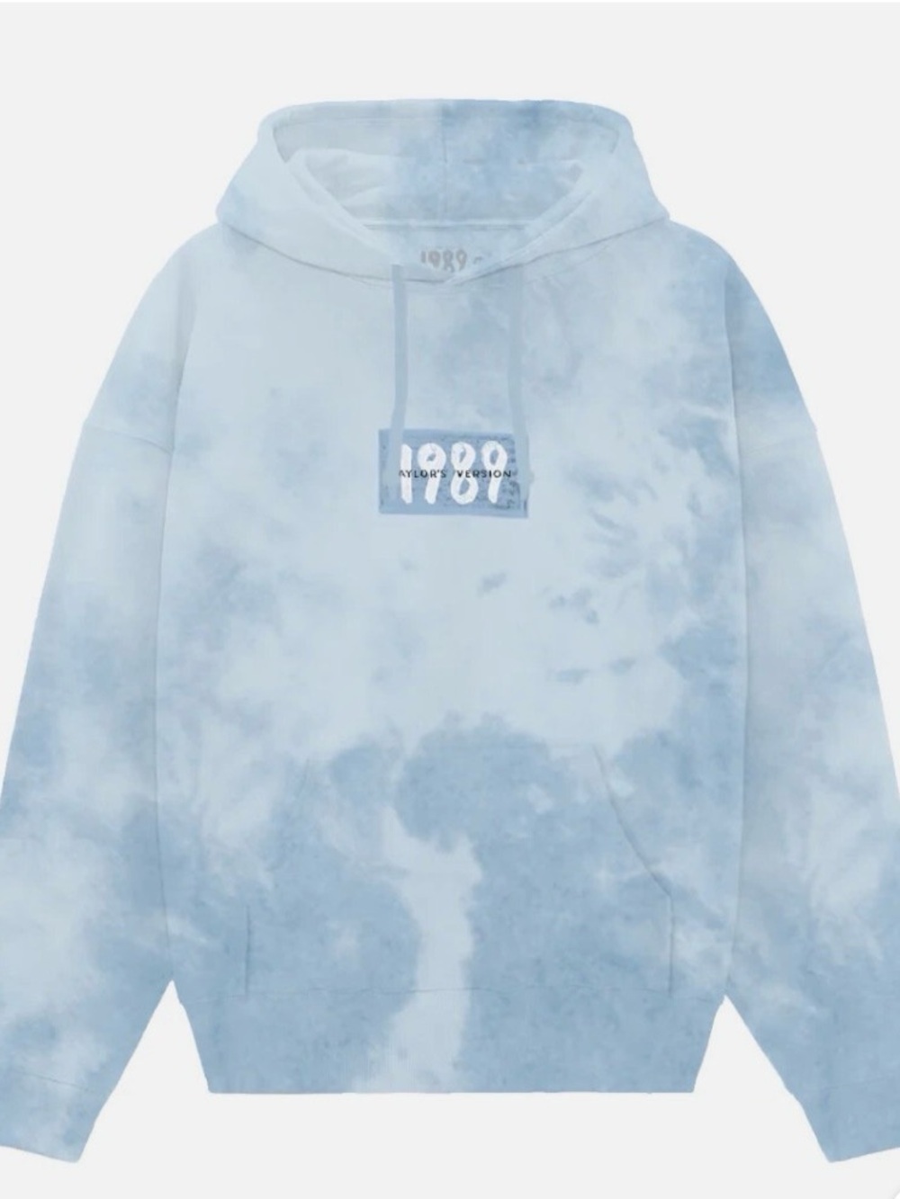 NWOT Taylor Swift "1989 Taylor's Version" Blue Tie-Dye Hoodie Size Medium